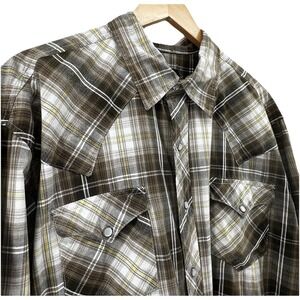 Tin Haul Men's Western Shirt 2XL Long Sleeve Green